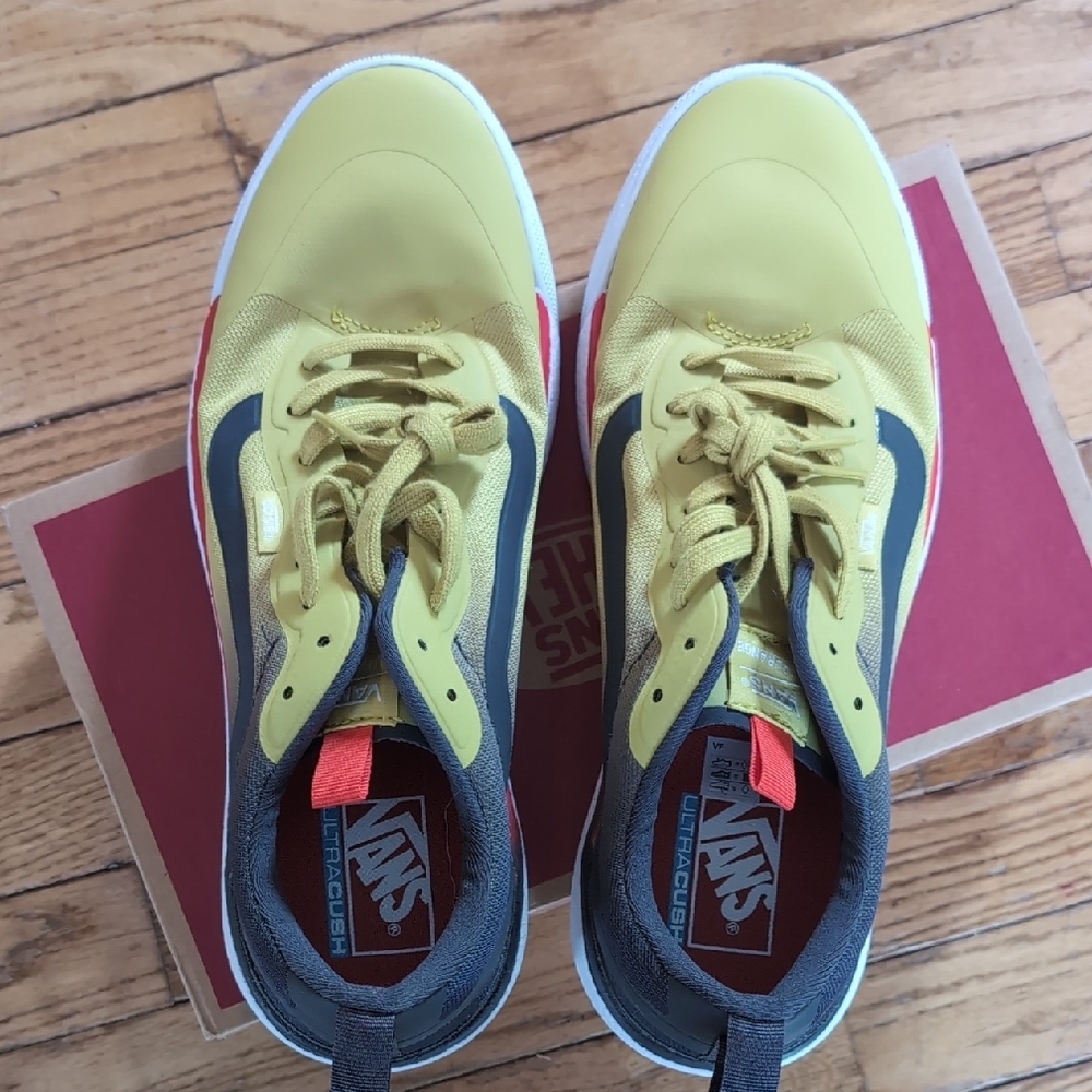 Vans Men's Yellow and Gray Athletic Shoes - Picture 5 of 7